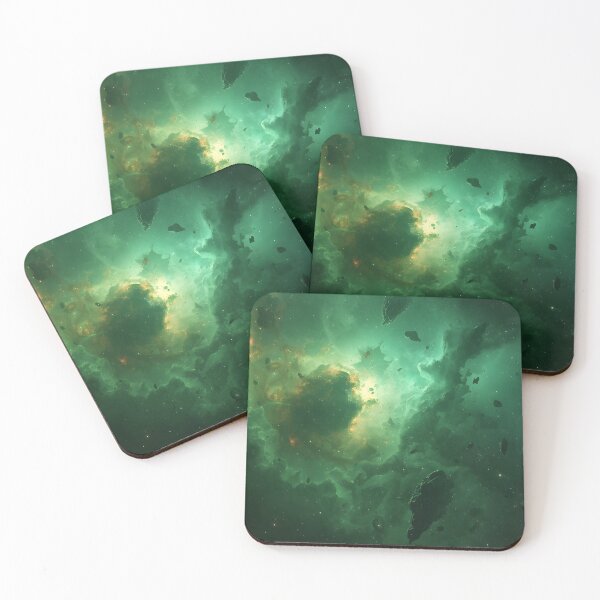 Item preview, Emerald Green Nebula Asteroid Field designed and sold by MAWOdesign.