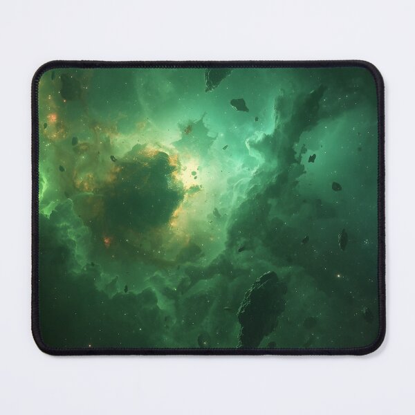 Item preview, Emerald Green Nebula Asteroid Field designed and sold by MAWOdesign.