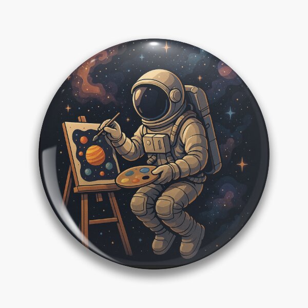 Item preview, Cosmic Artist – Astronaut Painting the Stars designed and sold by Dogandesighn.
