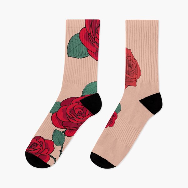 Item preview, Climbing Red Roses on pink designed and sold by Sage2026.