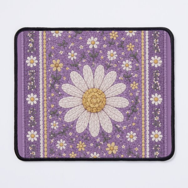 Item preview, Purple Daisy rug- Meadow Hill Inspired Floral designed and sold by Christina Lumenara.