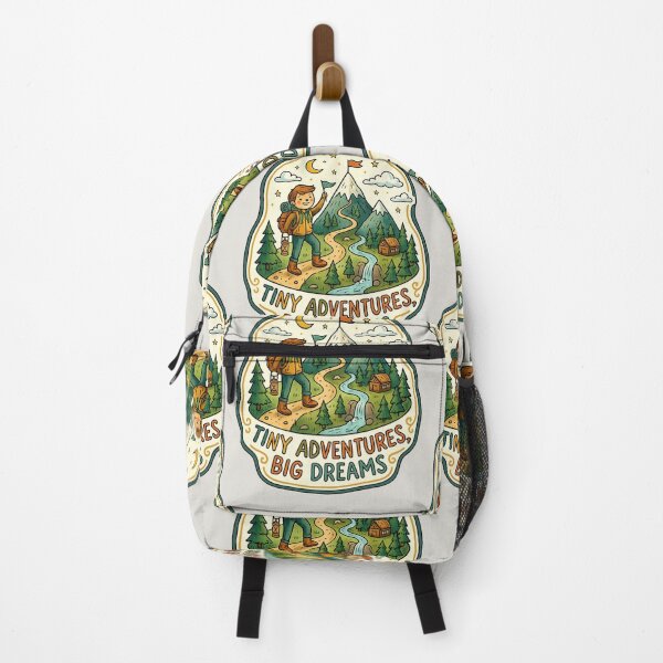 Item preview, Tiny Adventures Big Dreams Kids Hiking Adventure PNG | Cute Camping Mountain Illustration designed and sold by arifali786.