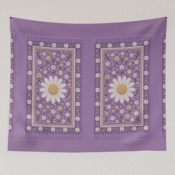 Item preview, Purple Daisy rug- Meadow Hill Inspired Floral designed and sold by Christina Lumenara.