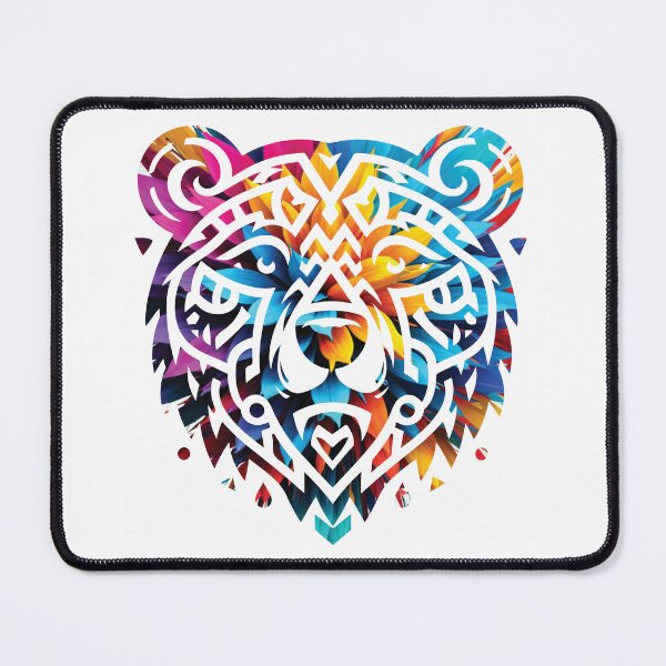 Item preview, Vibrant Geometric Bear Spirit Animal Mandala designed and sold by Osmose-Studio.