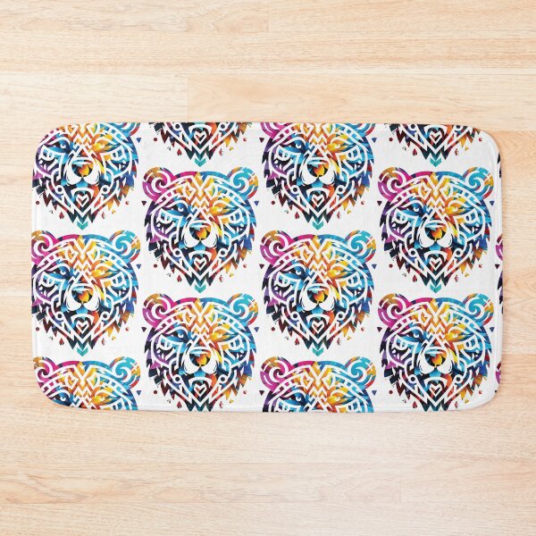 Item preview, Vibrant Geometric Bear Spirit Animal Mandala designed and sold by Osmose-Studio ⭐⭐⭐⭐⭐.