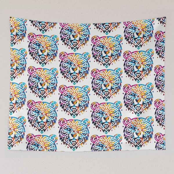 Item preview, Vibrant Geometric Bear Spirit Animal Mandala designed and sold by Osmose-Studio.