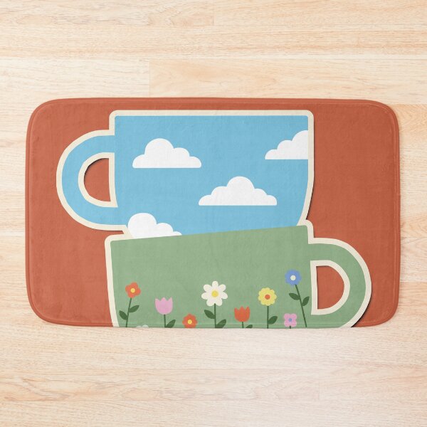 Item preview, Cozy Stacked Coffee Mugs - Retro Terracotta Pastel Art Poster designed and sold by AliAltinelArt.