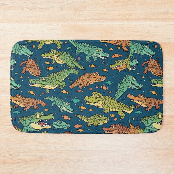 Item preview, Whimsical Crocodile Swamp Wildlife Art designed and sold by dcohea.