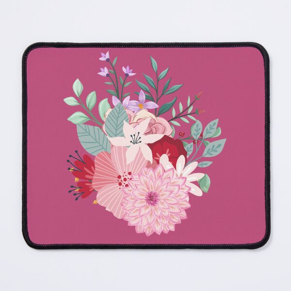 Item preview, Pink and red  floral bouquet with bluish greenery designed and sold by Sage2026.