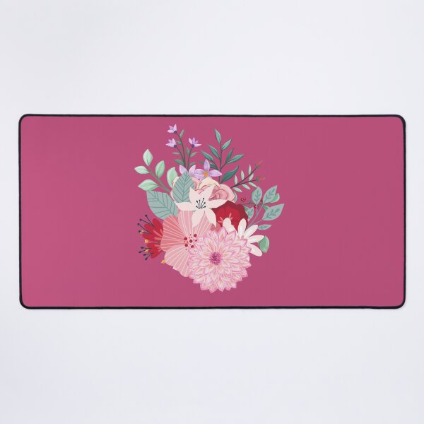 Item preview, Pink and red  floral bouquet with bluish greenery designed and sold by Sage2026.