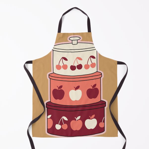 Item preview, Vintage Retro Enamel Cooking Pots - Cute Cherry Apple Kitchen Art designed and sold by AliAltinelArt.