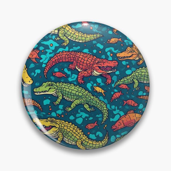 Item preview, Whimsical Crocodile Swamp Wildlife Art designed and sold by dcohea.