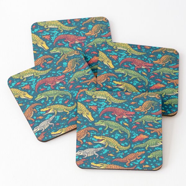 Item preview, Whimsical Crocodile Swamp Wildlife Art designed and sold by dcohea.