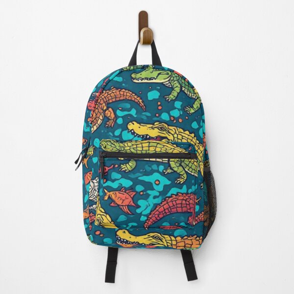 Item preview, Whimsical Crocodile Swamp Wildlife Art designed and sold by dcohea.
