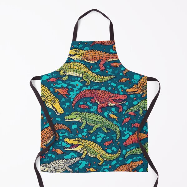 Item preview, Whimsical Crocodile Swamp Wildlife Art designed and sold by dcohea.