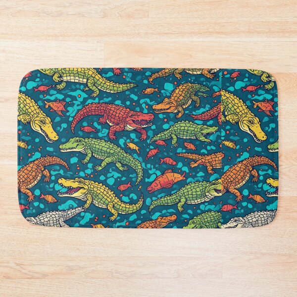 Item preview, Whimsical Crocodile Swamp Wildlife Art designed and sold by dcohea.