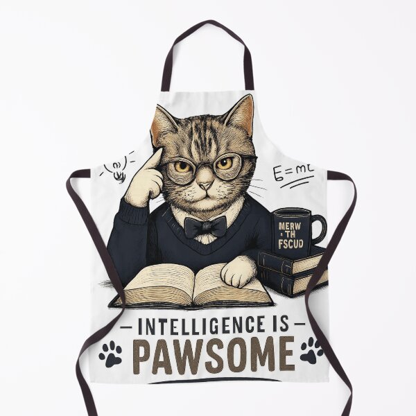 Item preview, Intelligence Is Pawsome – Smart Cat designed and sold by Dusk & Dawn Apparel.