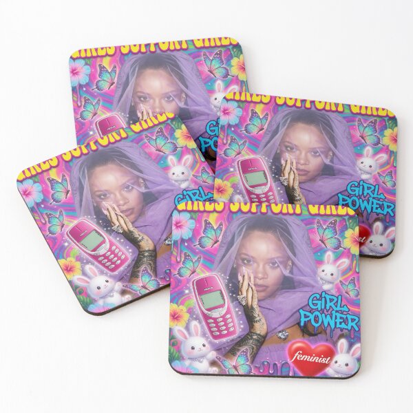Item preview, Rihanna Girls Support Girls Y2K Collage designed and sold by y2kponyclub.