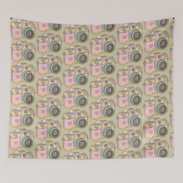 Item preview, Cute Pastel Retro Camera - Kawaii Aesthetic Aesthetic Sticker designed and sold by AliAltinelArt.