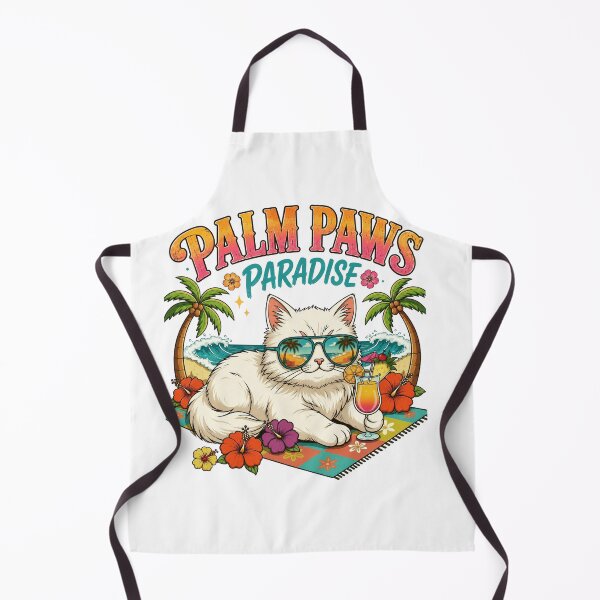 Item preview, Palm Paws Paradise Cat Shirt | Funny Summer Cat Tee | Tropical Vacation Kitty Design designed and sold by bazstees54.