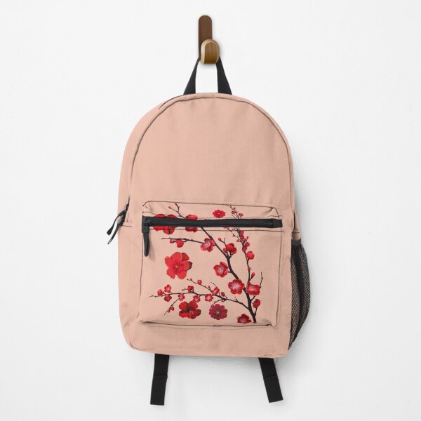Item preview, Small Red Floral Branches on pink designed and sold by Sage2026.