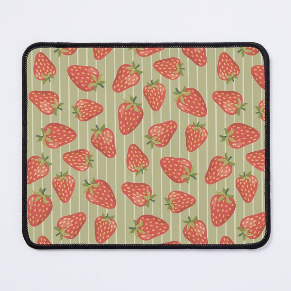 Item preview, Strawberries & Stripes in Green designed and sold by HonestiesPrints.