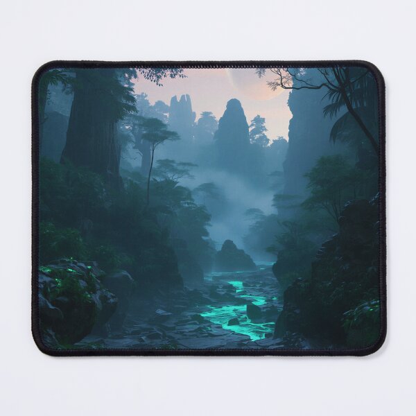 Item preview, Photorealistic Alien Rainforest Basin Fantasy Landscape designed and sold by Luminous Wilds.