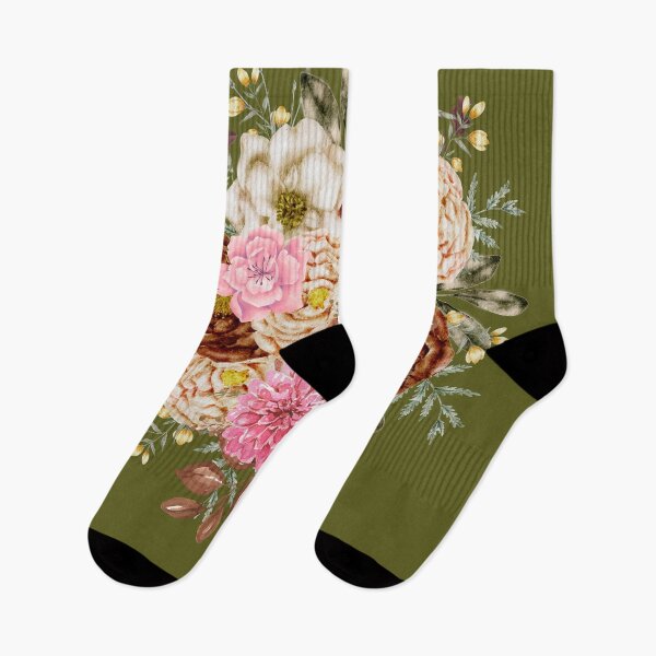 Item preview, Pink, Beige and Brown Floral Arrangement  on olive designed and sold by Sage2026.