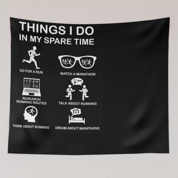 Item preview, Runner Spare Time Marathon Running Activities designed and sold by d247.