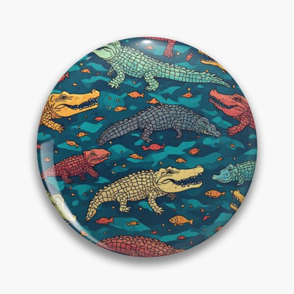 Item preview, Whimsical Crocodile Swamp Wildlife Art designed and sold by dcohea.