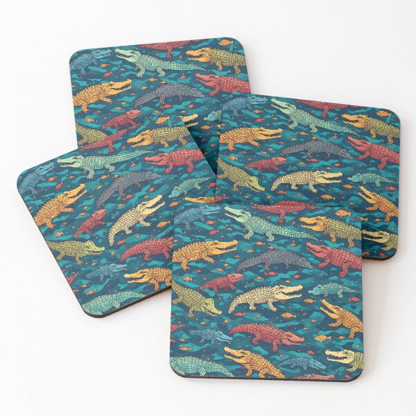 Item preview, Whimsical Crocodile Swamp Wildlife Art designed and sold by dcohea.
