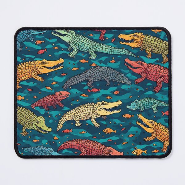 Item preview, Whimsical Crocodile Swamp Wildlife Art designed and sold by dcohea.