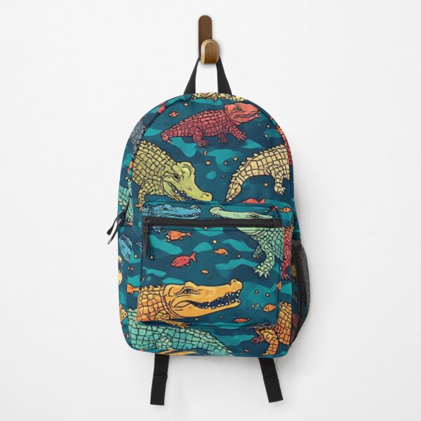 Item preview, Whimsical Crocodile Swamp Wildlife Art designed and sold by dcohea.