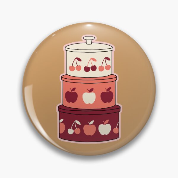 Item preview, Cute Vintage Enamel Cooking Pots - Cherry Apple Cottagecore Sticker designed and sold by AliAltinelArt.