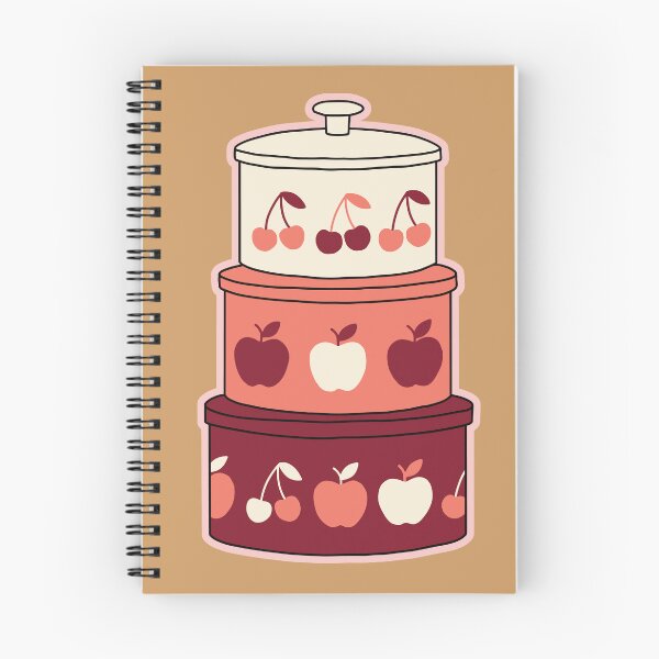 Item preview, Cute Vintage Enamel Cooking Pots - Cherry Apple Cottagecore Sticker designed and sold by AliAltinelArt.