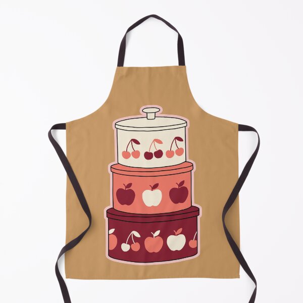 Item preview, Cute Vintage Enamel Cooking Pots - Cherry Apple Cottagecore Sticker designed and sold by AliAltinelArt.