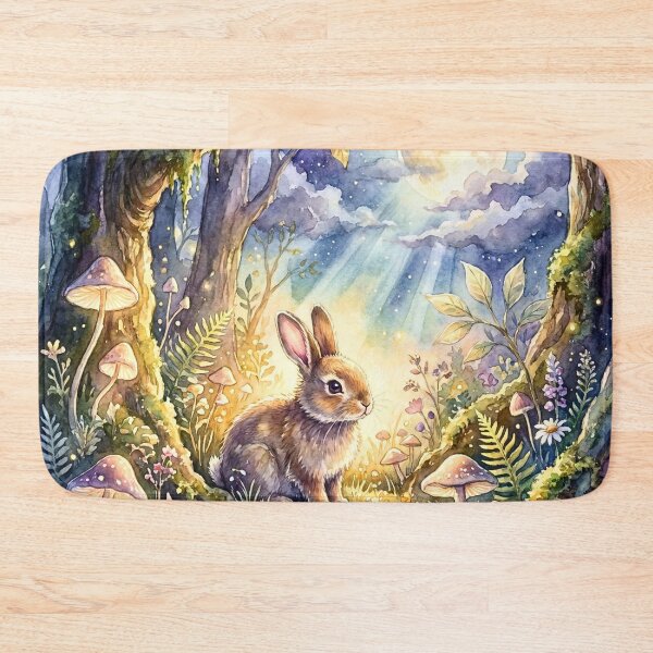 Item preview, Moonlit Woodland Bunny Fairycore Forest designed and sold by Storybook Botanica.