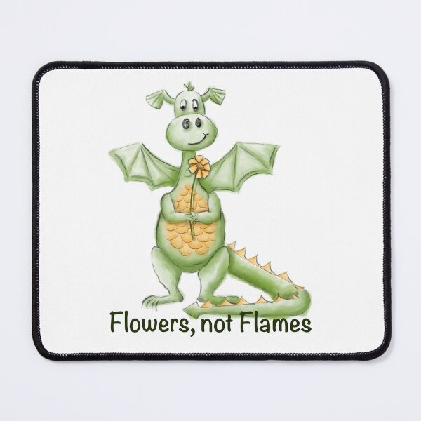 Item preview, Peace Dragon cute, Flowers not Flames designed and sold by OhNoNotAgain42.