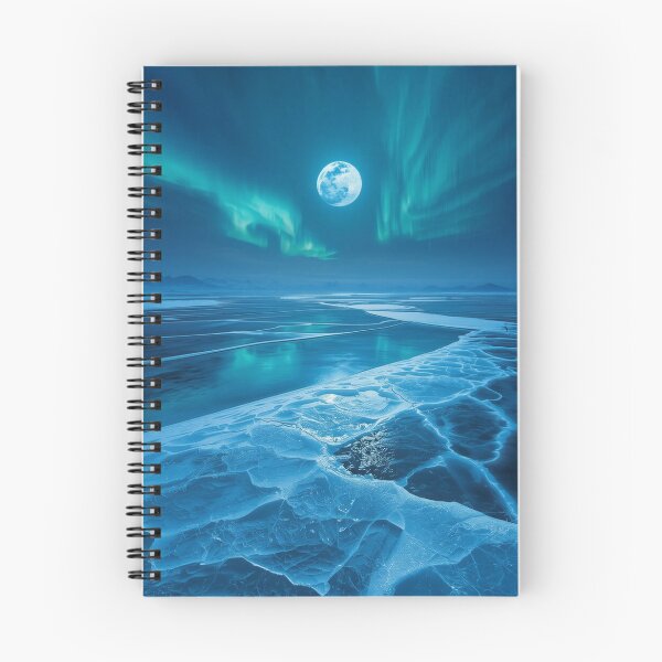 Item preview, Frozen Moonlit Alien Ocean Fantasy Landscape designed and sold by Luminous Wilds.