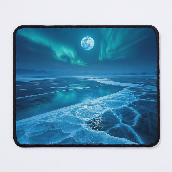 Item preview, Frozen Moonlit Alien Ocean Fantasy Landscape designed and sold by Luminous Wilds.