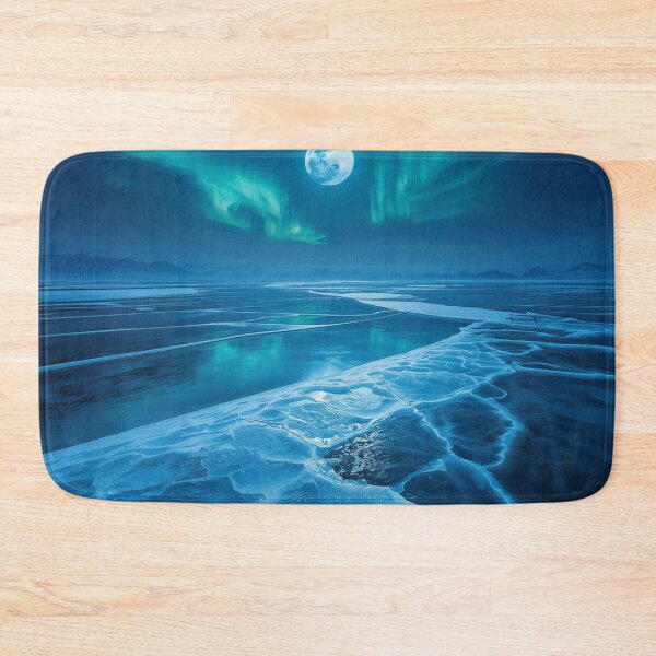 Item preview, Frozen Moonlit Alien Ocean Fantasy Landscape designed and sold by Luminous Wilds.