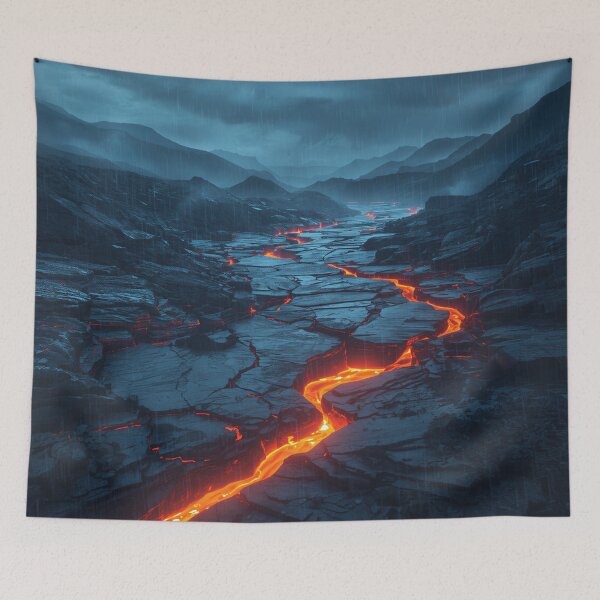 Item preview, Photorealistic Alien Volcanic Rift Fantasy Landscape designed and sold by Luminous Wilds.