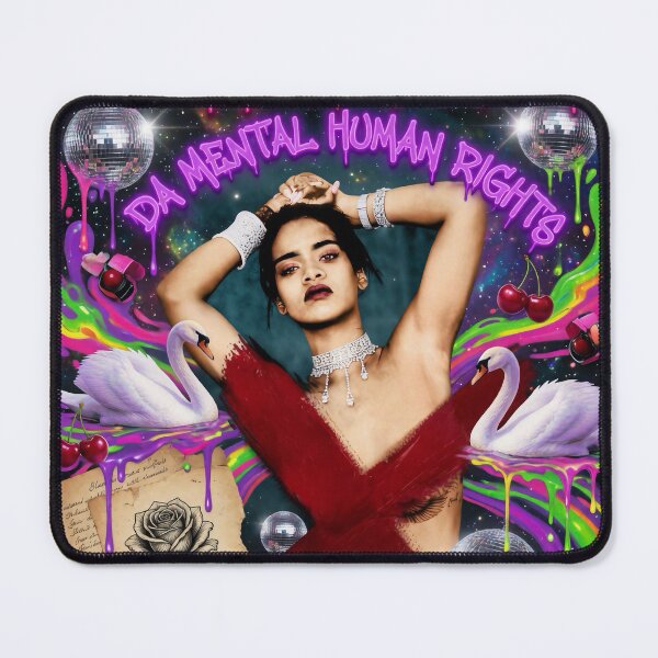 Item preview, Rihanna Surreal Cyber-Y2K Melting Collage Art designed and sold by y2kponyclub.