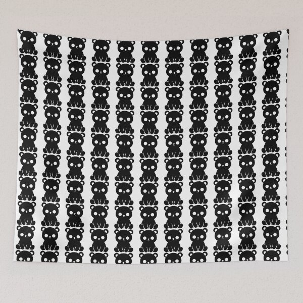 Item preview, Cute Black Bear Silhouette Sticker - Kawaii Chibi Teddy Bear Print Minimalist Sitting Cub White Background Nursery Wall Art designed and sold by BestChoiceService.