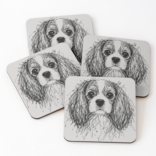 Item preview, Cavalier Scribble Portrait designed and sold by Kaurisdigital.