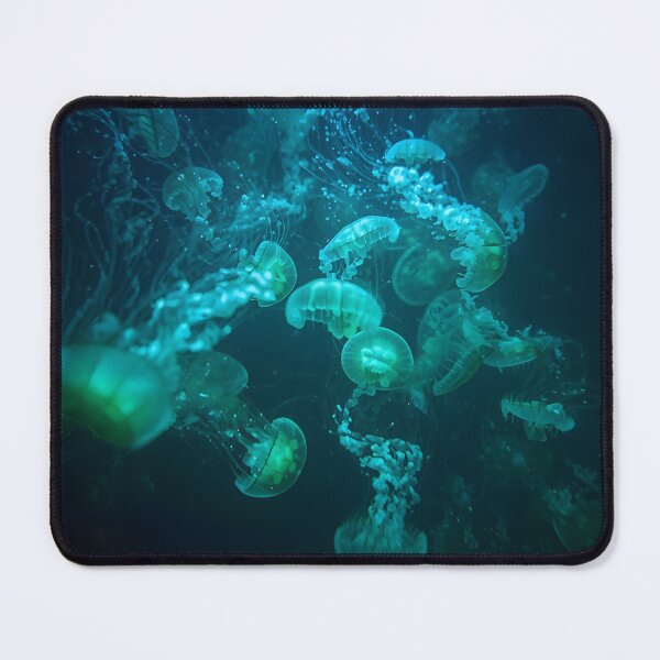 Item preview, Bioluminescent Jellyfish Swarm Deep Ocean designed and sold by MAWOdesign.