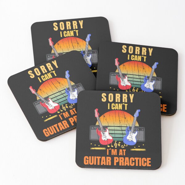 Item preview, Sorry I Can’t I’m At Guitar Practice Funny Guitar Player Design designed and sold by Joyful-Pixel.