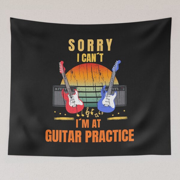 Item preview, Sorry I Can’t I’m At Guitar Practice Funny Guitar Player Design designed and sold by Joyful-Pixel.