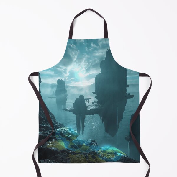 Item preview, Floating Cliff Archipelago Sci-Fi Fantasy Landscape designed and sold by Luminous Wilds.