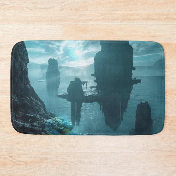 Item preview, Floating Cliff Archipelago Sci-Fi Fantasy Landscape designed and sold by Luminous Wilds.